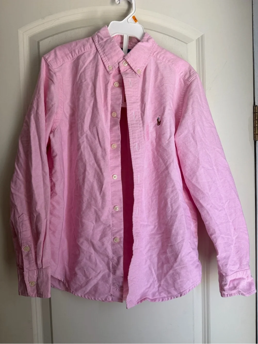 Polo Ralph Lauren Pink Button-Down Oxford boys shirt long sleeve M10/12 formal